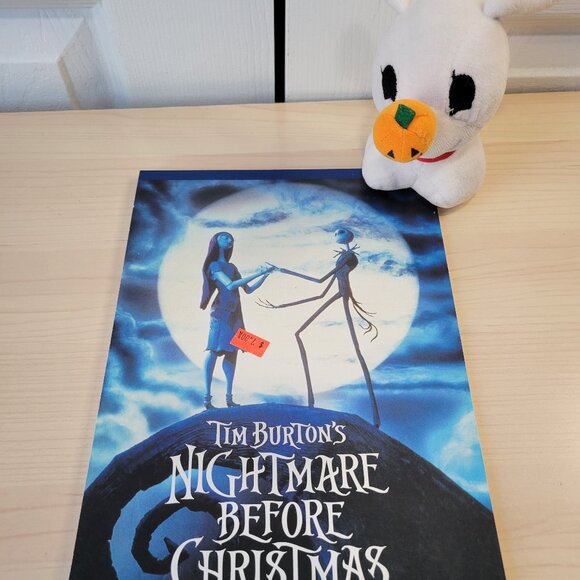 NIGHTMARE BEFORE CHRISTMAS Bundle: Zero Ghost Pup Plush & Letter Notepad Book - Picture 1 of 14